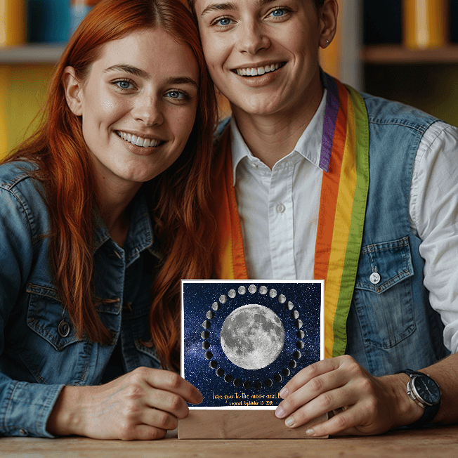 Moon cycle engagement Acrylic Star light