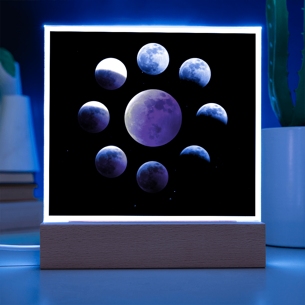 Lunar Eclipse acrylic night light