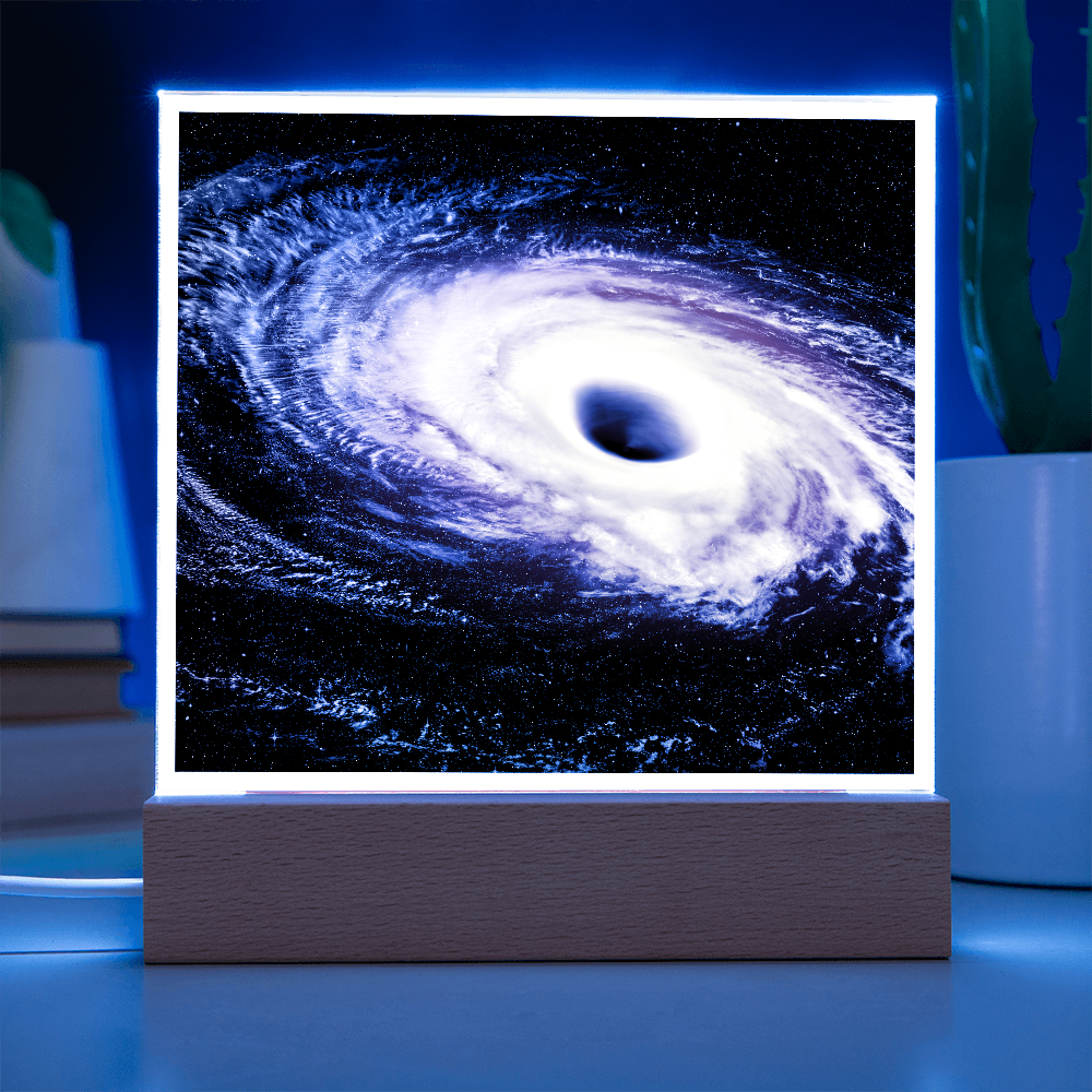 Black hole cosmic acrylic night light