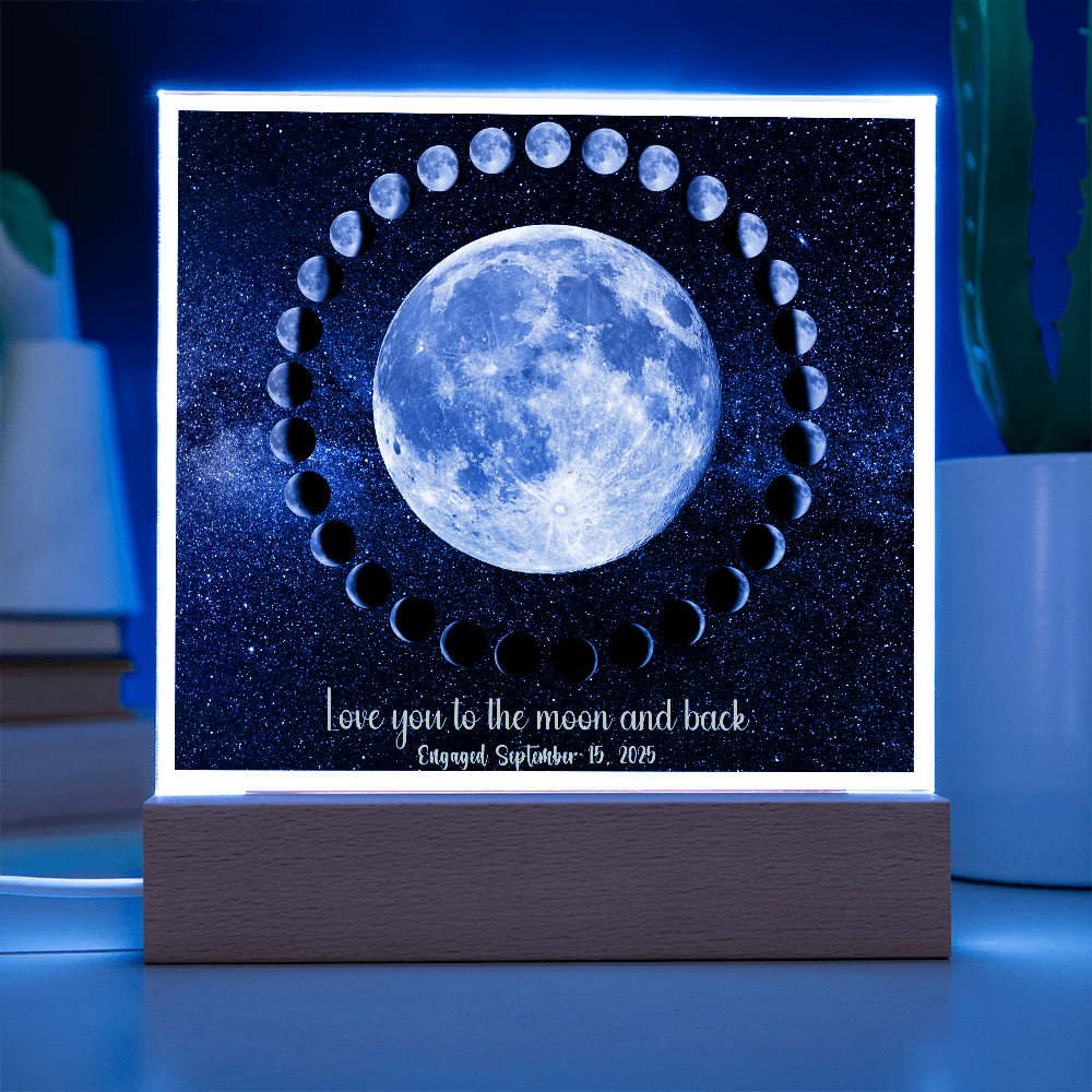 Moon cycle engagement Acrylic Star light