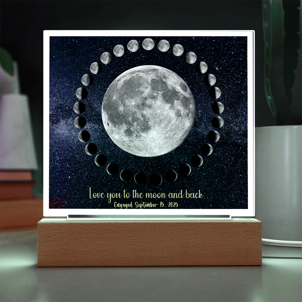 Moon cycle engagement Acrylic Star light