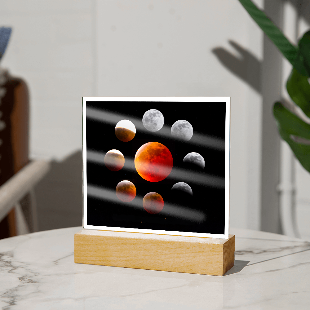 Lunar Eclipse acrylic night light