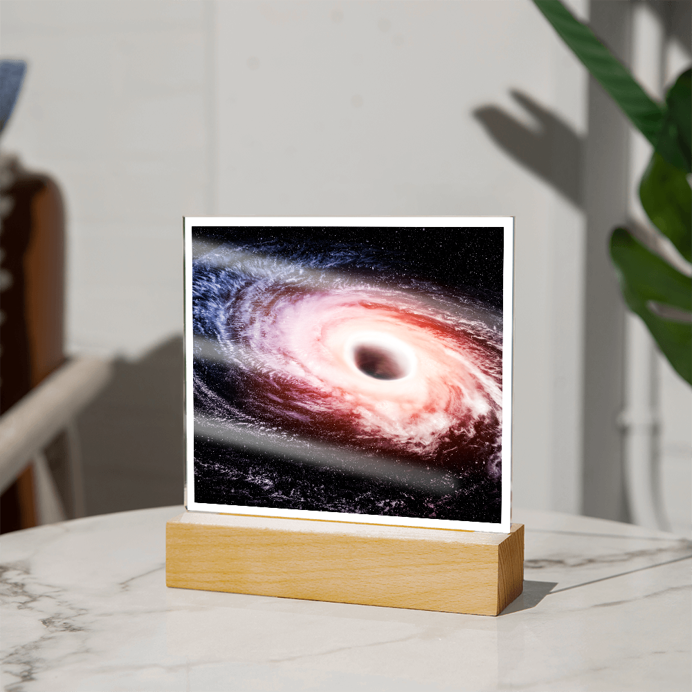 Black hole cosmic acrylic night light