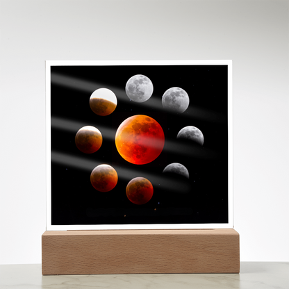 Lunar Eclipse acrylic night light