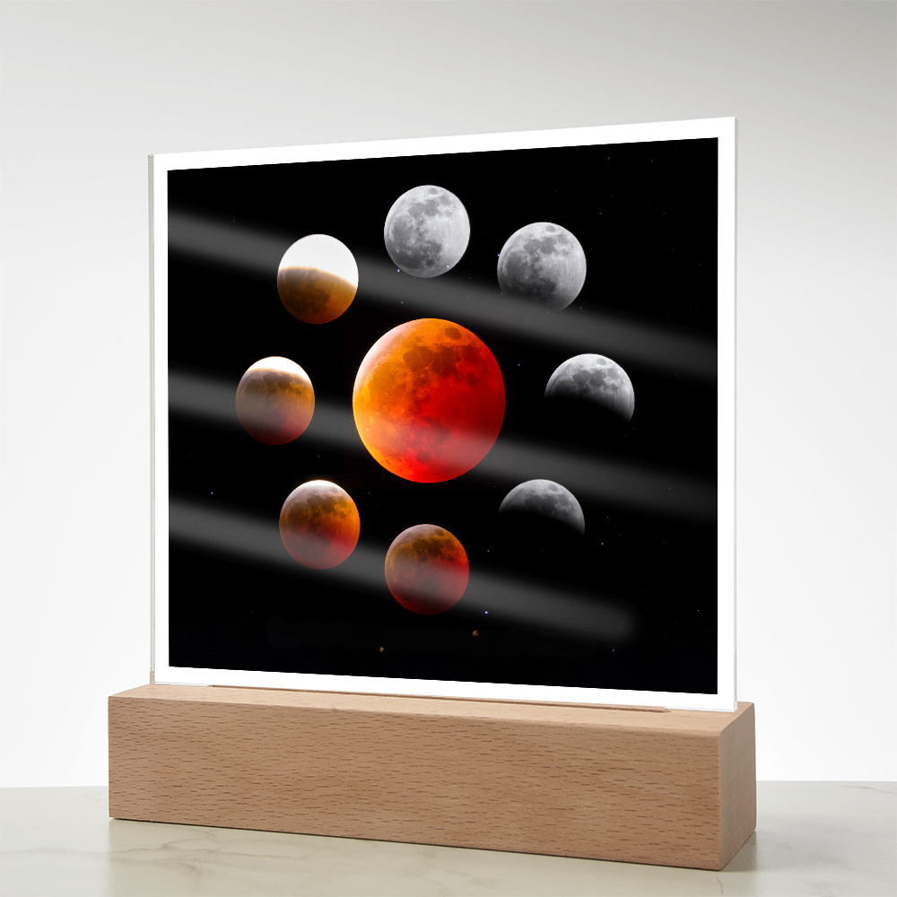 Lunar Eclipse acrylic night light