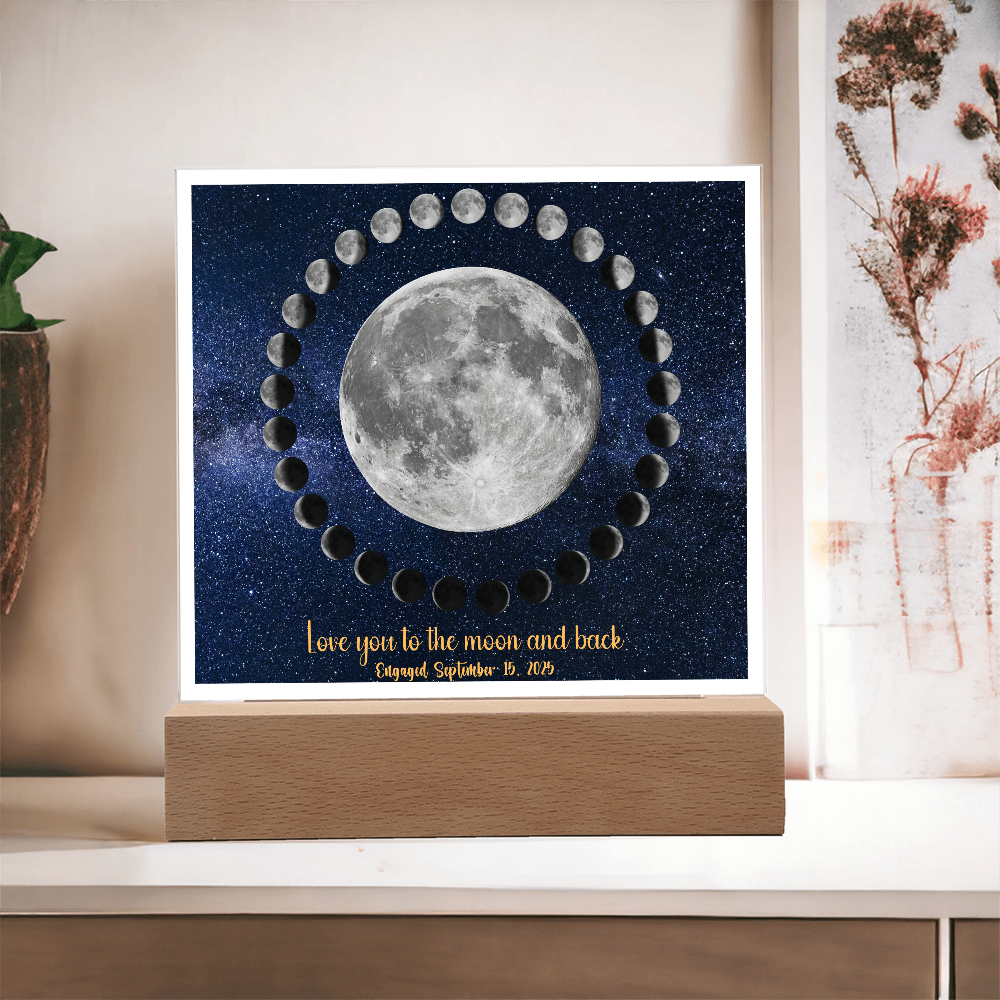Moon cycle engagement Acrylic Star light