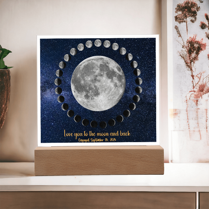 Moon cycle engagement Acrylic Star light