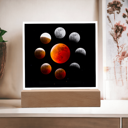 Lunar Eclipse acrylic night light