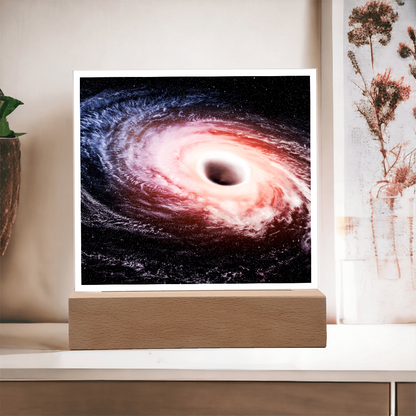 Black hole cosmic acrylic night light
