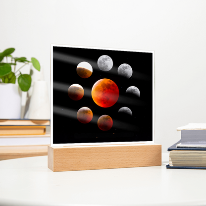 Lunar Eclipse acrylic night light