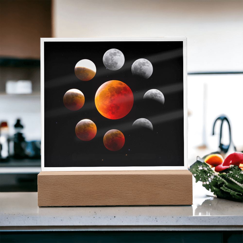 Lunar Eclipse acrylic night light