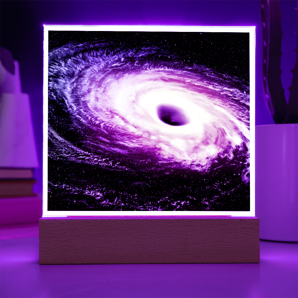 Black hole cosmic acrylic night light
