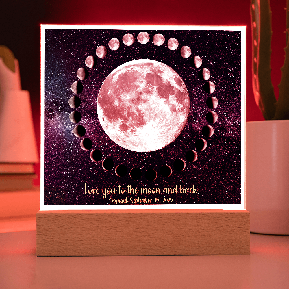 Moon cycle engagement Acrylic Star light