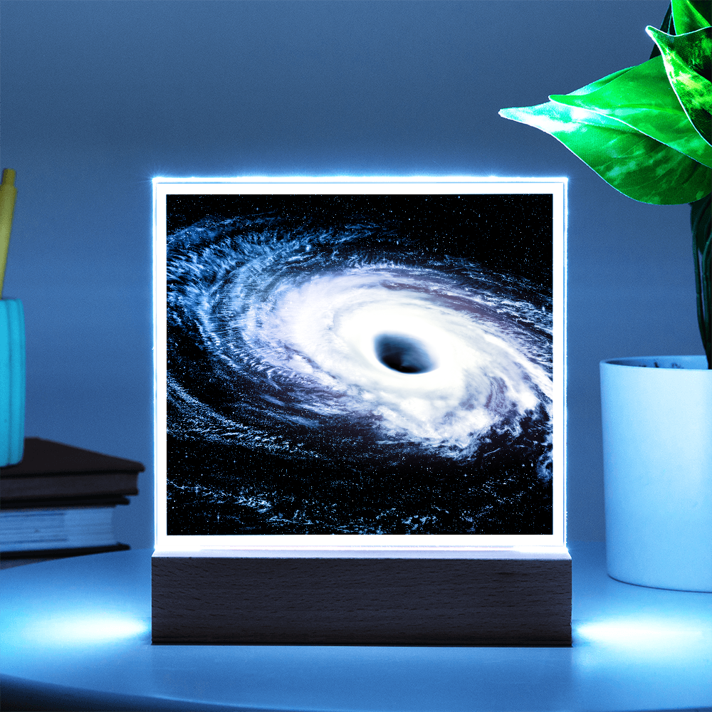 Black hole cosmic acrylic night light