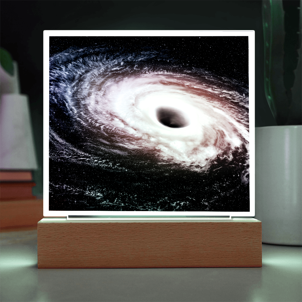 Black hole cosmic acrylic night light
