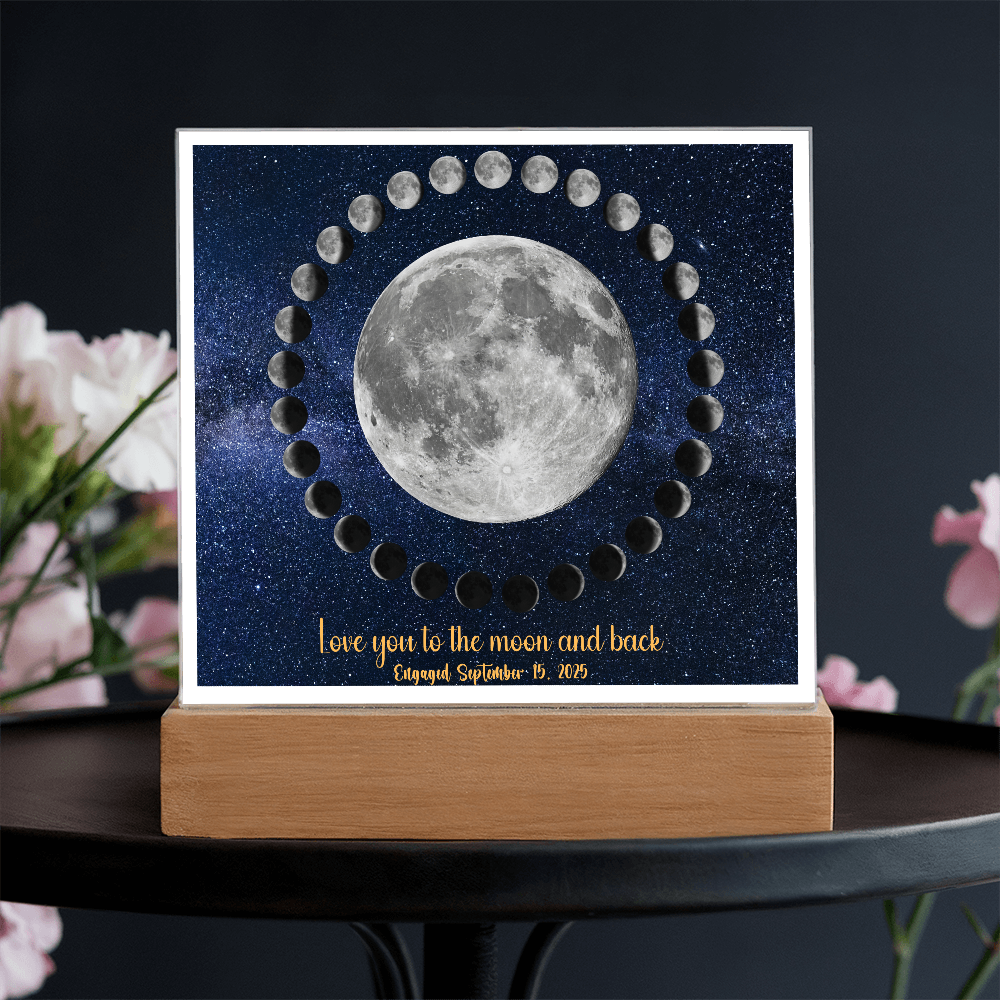 Moon cycle engagement Acrylic Star light
