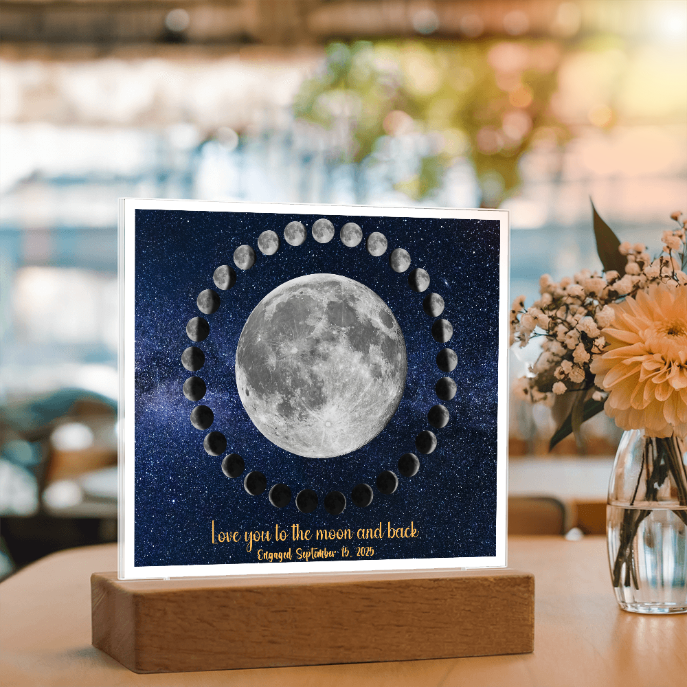 Moon cycle engagement Acrylic Star light