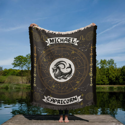 Capricorn Zodiac Personalized Blanket