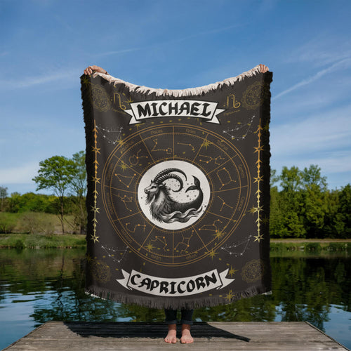 Capricorn Zodiac Personalized Blanket – Crafted for the Driven and the Disciplined