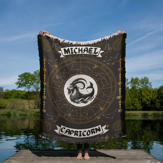 Capricorn Zodiac Personalized Blanket – Crafted for the Driven and the Disciplined