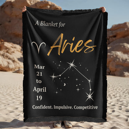 Aries Zodiac Constellation Blanket
