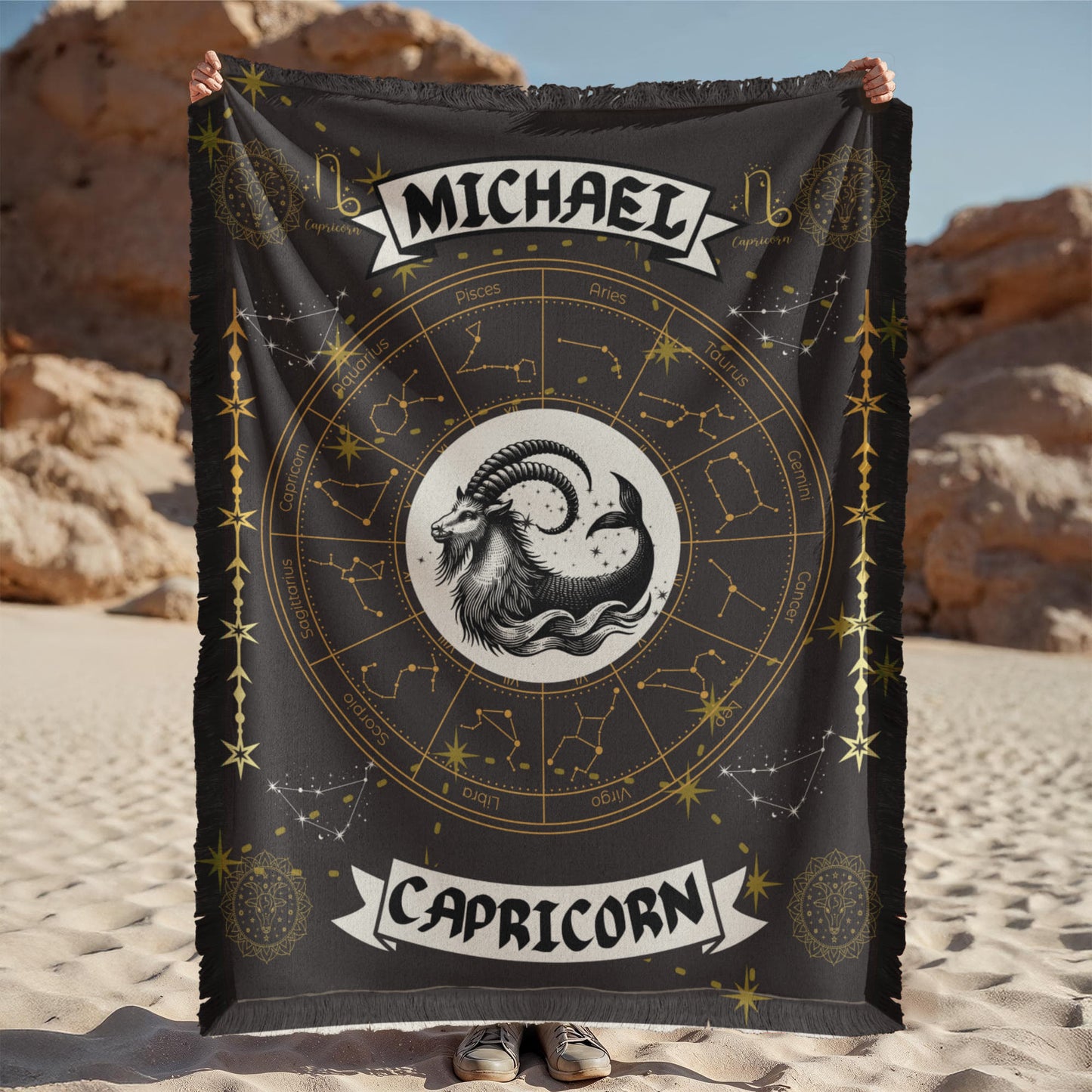 Capricorn Zodiac Personalized Blanket – Crafted for the Driven and the Disciplined