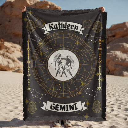 Gemini Zodiac Constellation Blanket