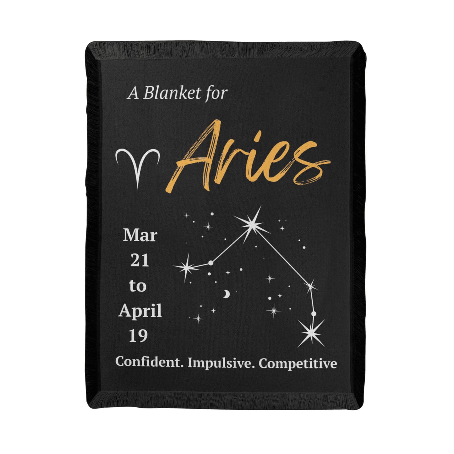 Aries Zodiac Constellation Blanket