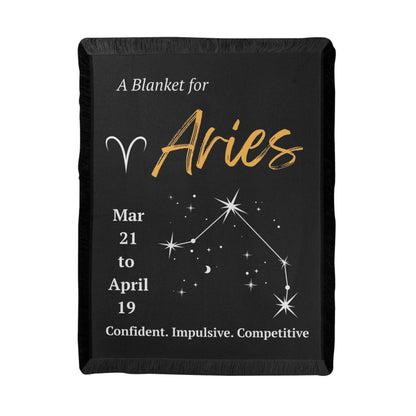 Aries Zodiac Constellation Blanket