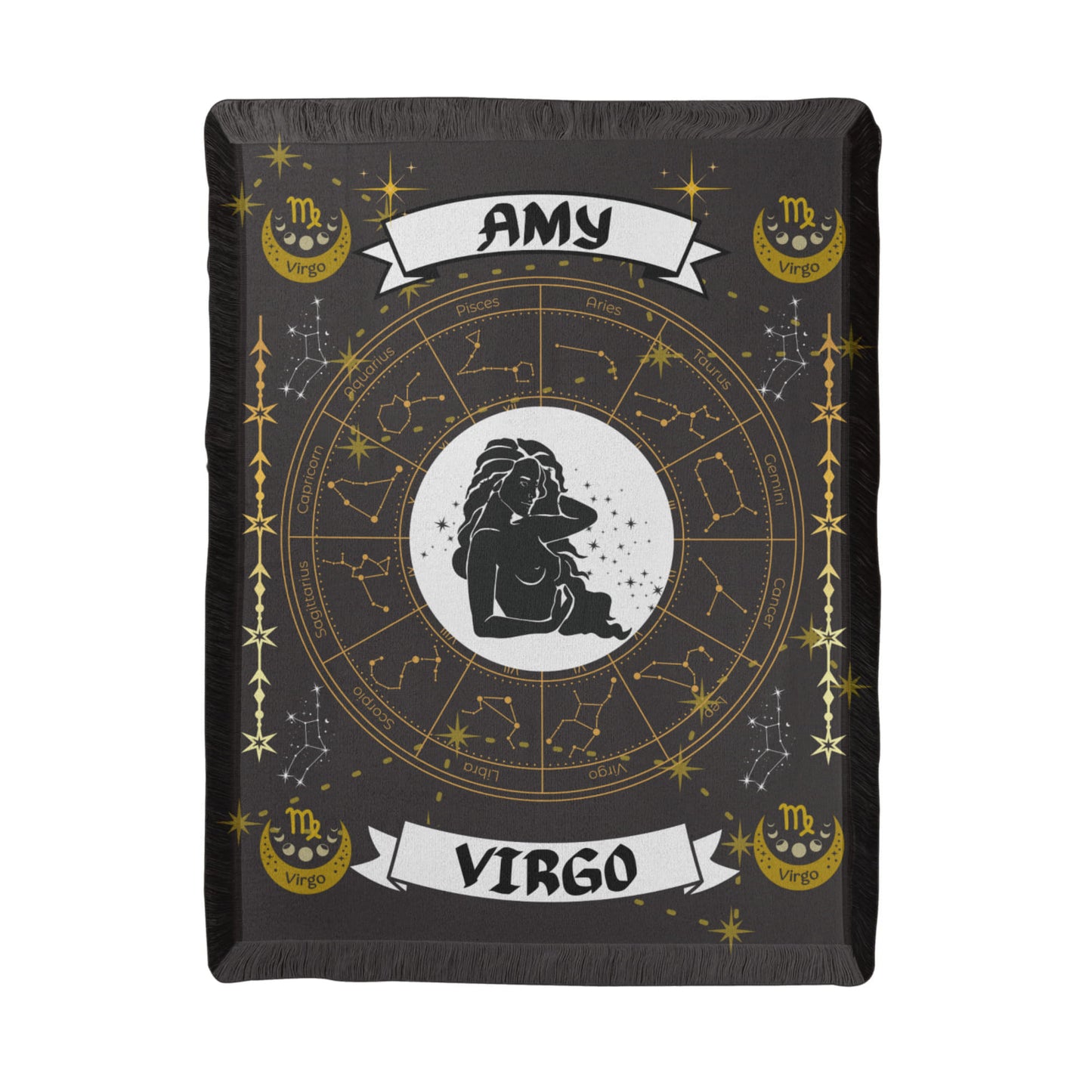 Virgo Zodiac Personalized Woven Blanket