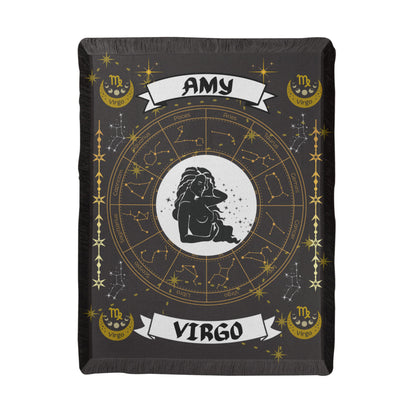 Virgo Zodiac Personalized Woven Blanket