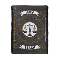 Libra Zodiac Constellation Woven Blanket