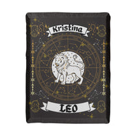 Leo Zodiac Personalized Woven Blanket