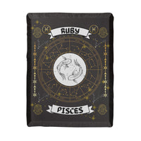 Pisces Zodiac Constellation Woven Blanket