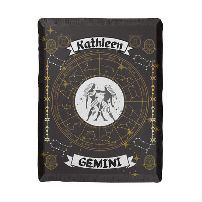 Gemini Zodiac Constellation Blanket