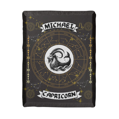 Capricorn Zodiac Personalized Blanket