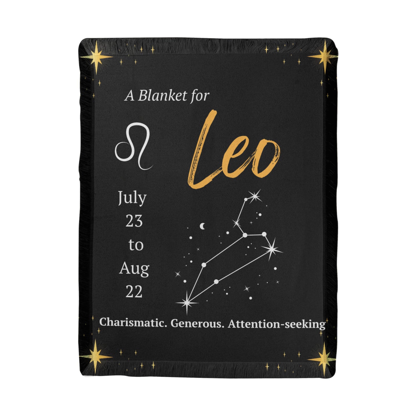 Leo Zodiac Throw Blanket; 🔥 Wrap Yourself in Leo Royalty