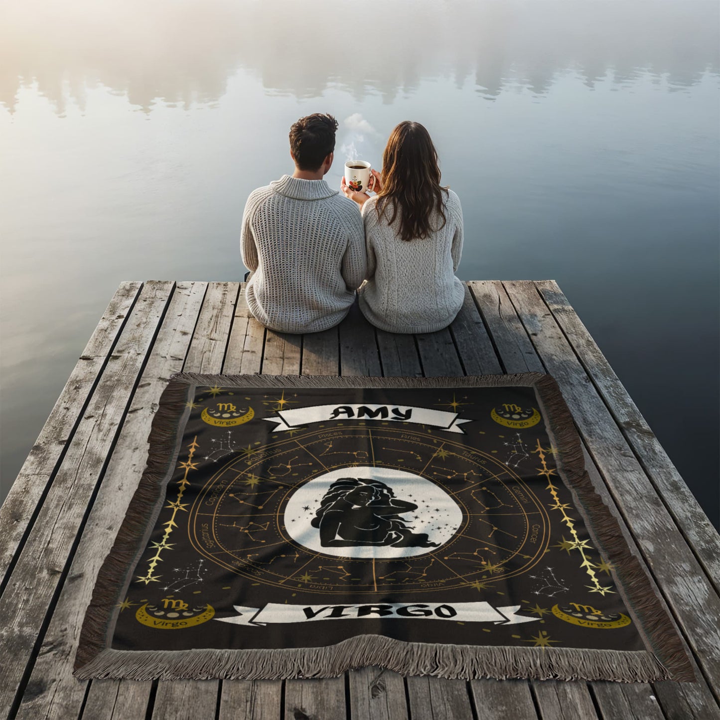 Virgo Zodiac Personalized Woven Blanket