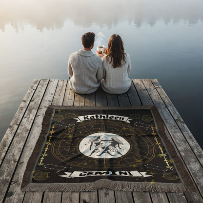 Gemini Zodiac Constellation Blanket