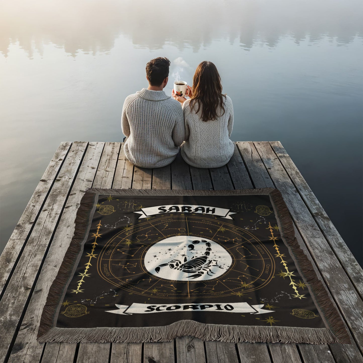 Scorpio Zodiac Personalized Woven Blanket