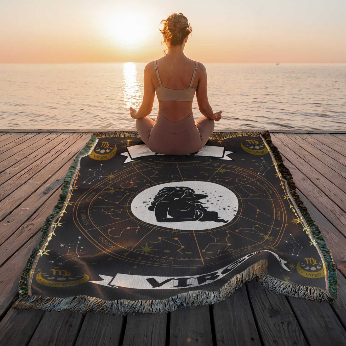 Virgo Zodiac Personalized Woven Blanket