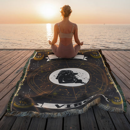 Virgo Zodiac Personalized Woven Blanket